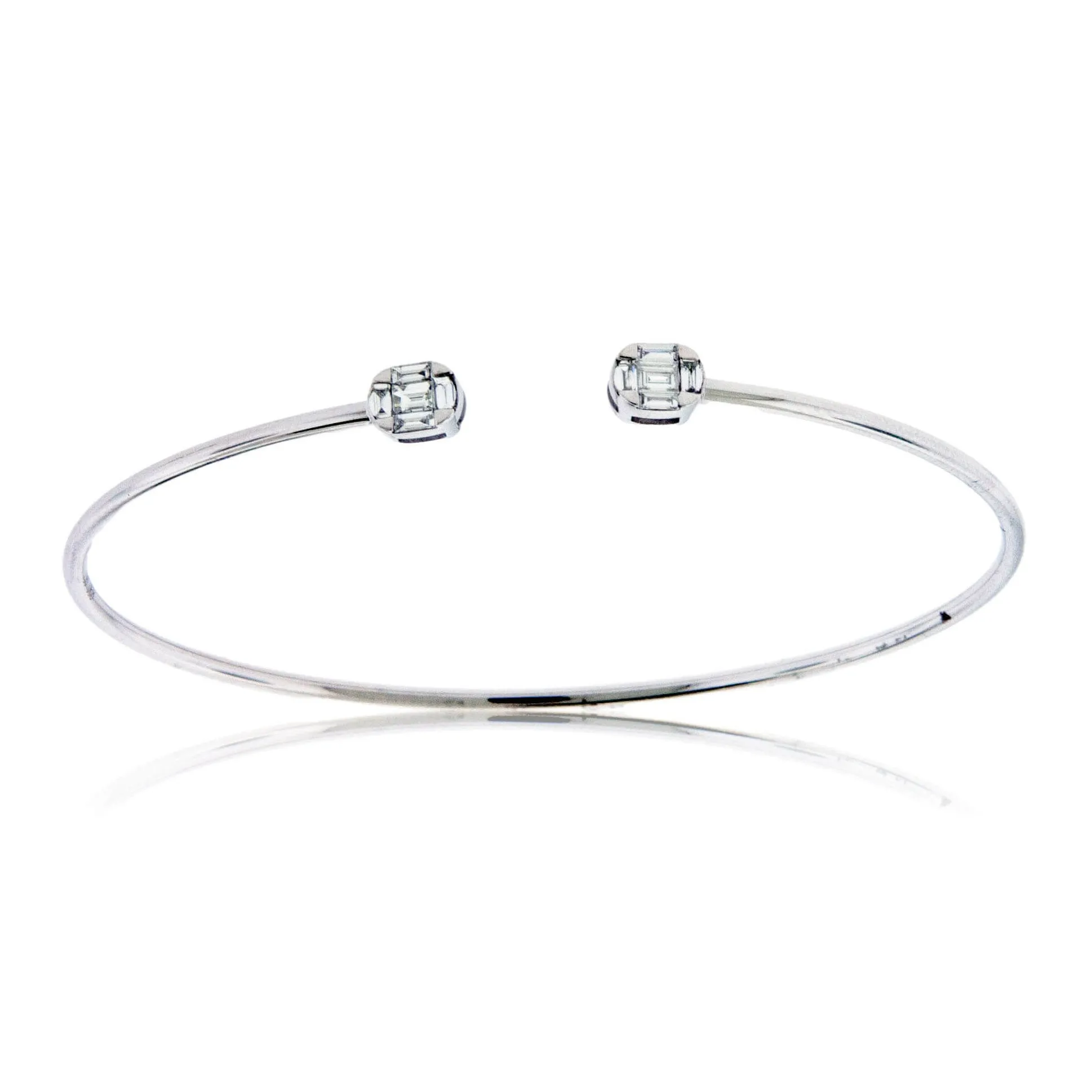 Open Center Diamond Baguette Bracelet