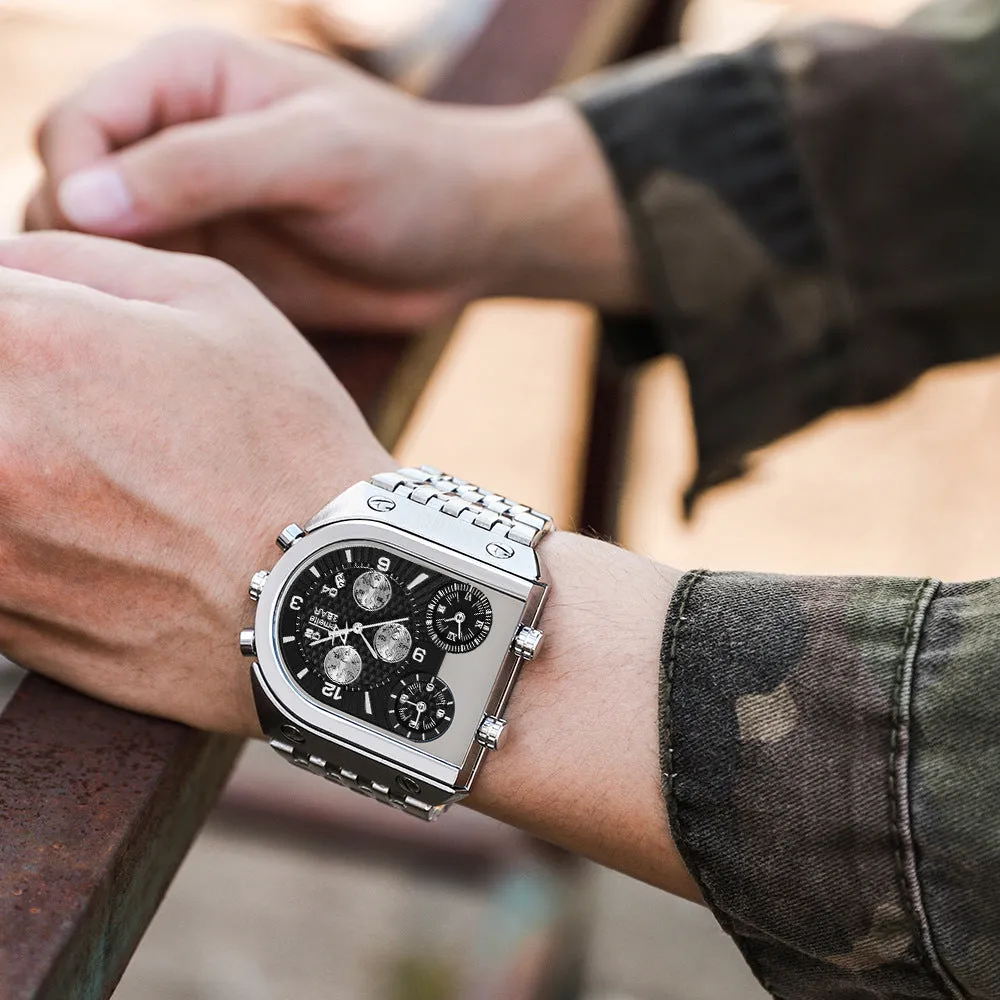 Oval Three Movement Quartz Watch
