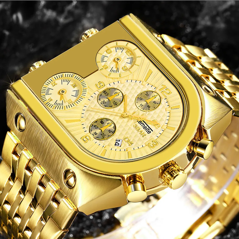 Oval Three Movement Quartz Watch