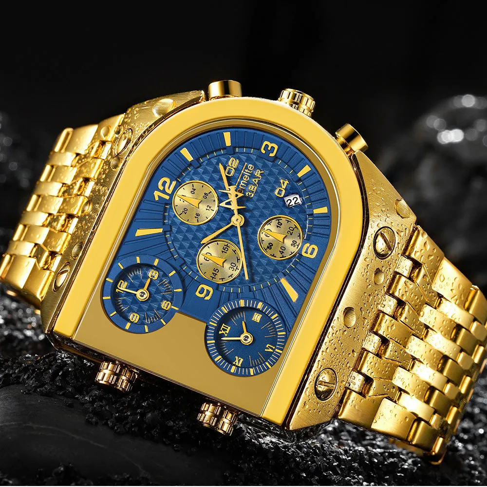 Oval Three Movement Quartz Watch