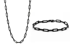 Panama Chain and Bracelet Pack in Black Ink