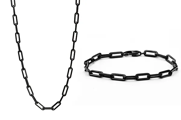 Panama Chain and Bracelet Pack in Black Ink