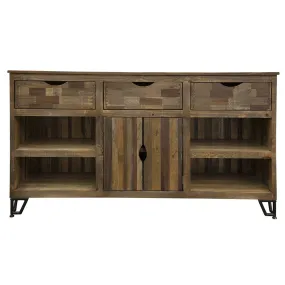 Paulo Multi-Wood 3 Drawer Sideboard