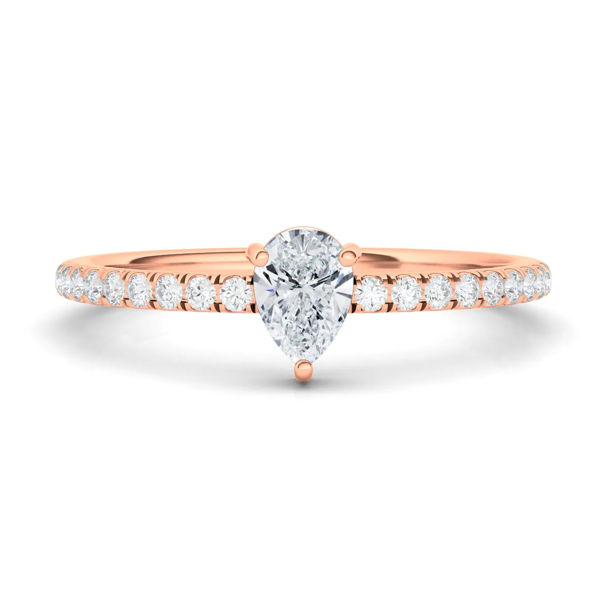 Pear Pave Diamond Ring