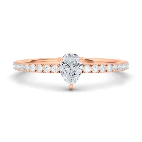 Pear Pave Diamond Ring