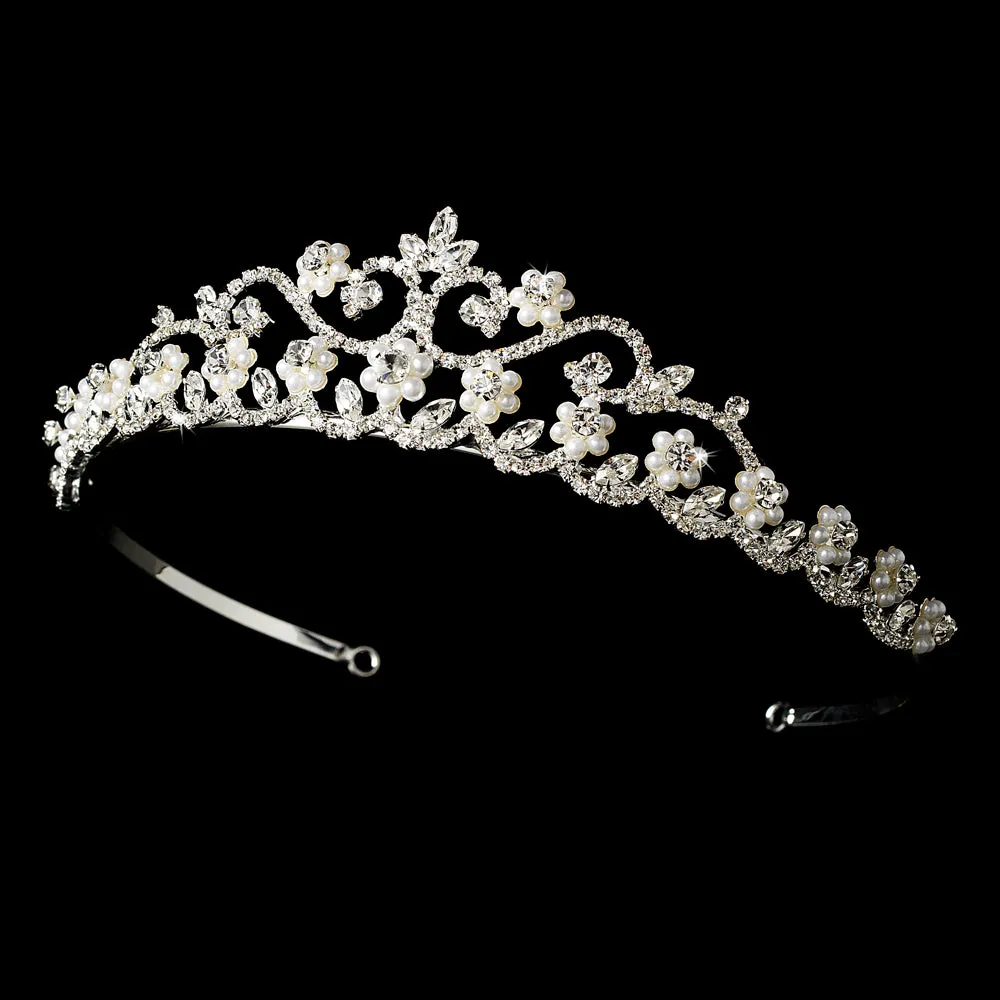Pearl and Crystal Bridal Tiara