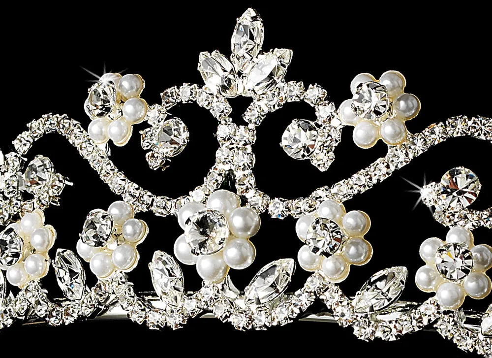 Pearl and Crystal Bridal Tiara