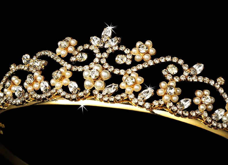 Pearl and Crystal Bridal Tiara