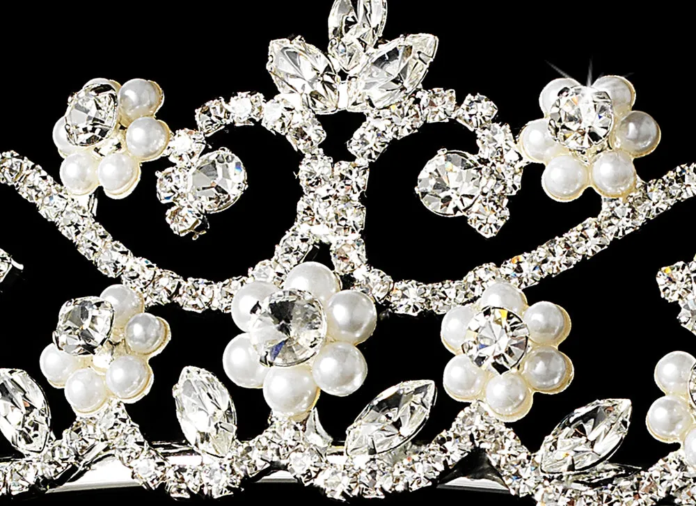 Pearl and Crystal Bridal Tiara