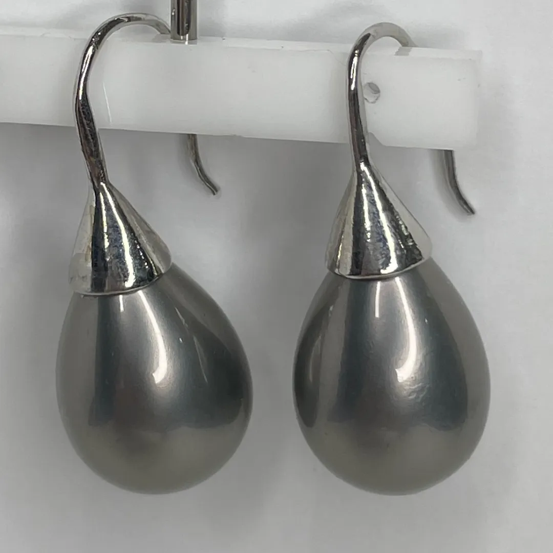 Pearl And Silver Teardrop Earrings - Large - Jodi Maree Accessories