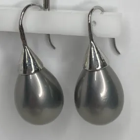 Pearl And Silver Teardrop Earrings - Large - Jodi Maree Accessories