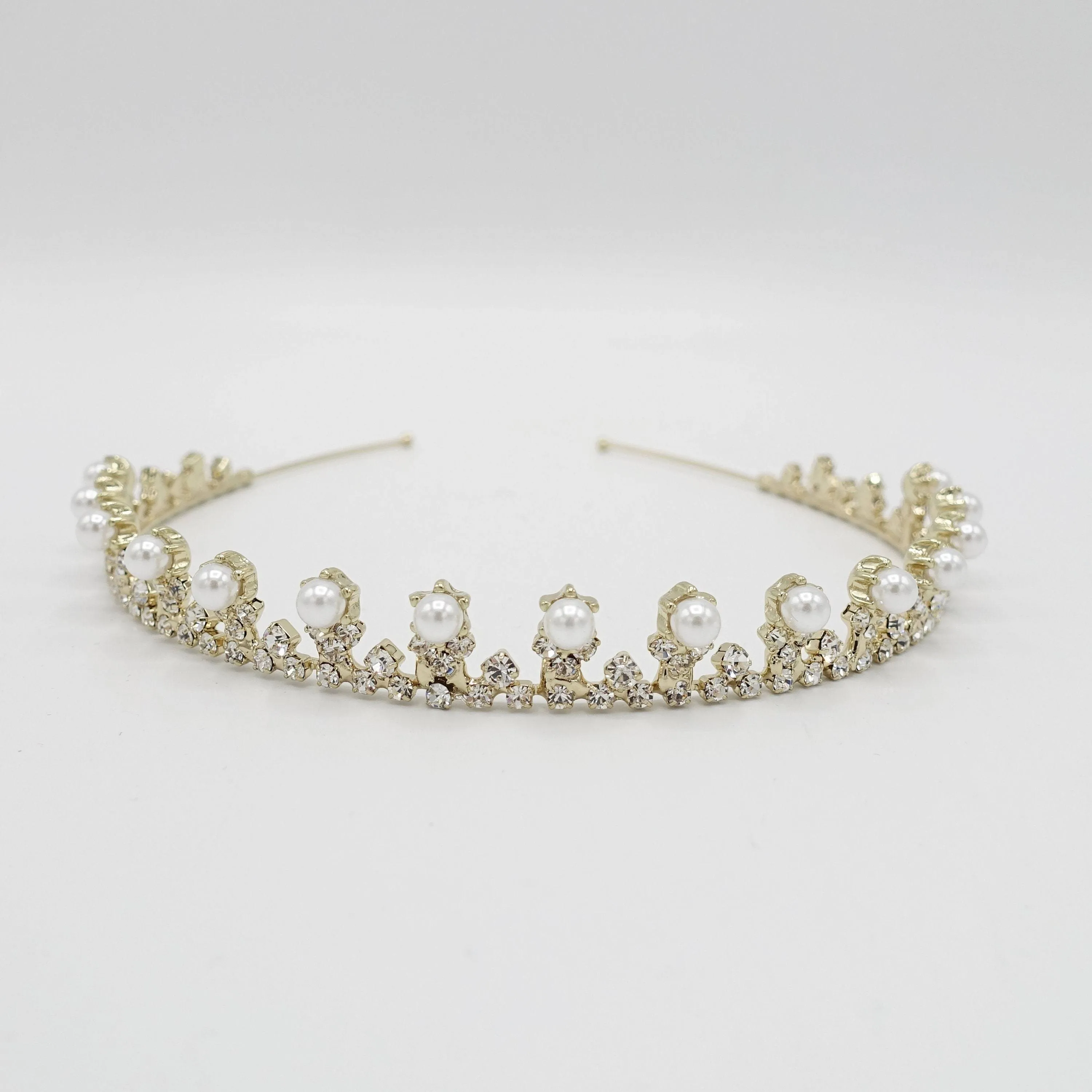 pearl rhinestone bridal headband bling tiara hair accessory for brides