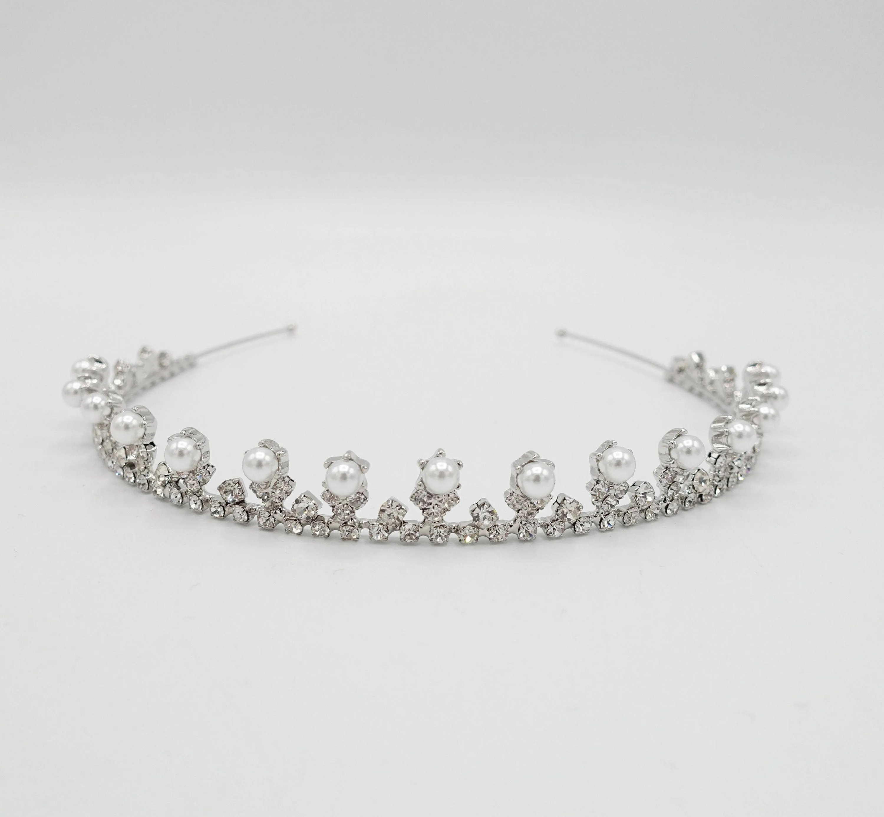 pearl rhinestone bridal headband bling tiara hair accessory for brides