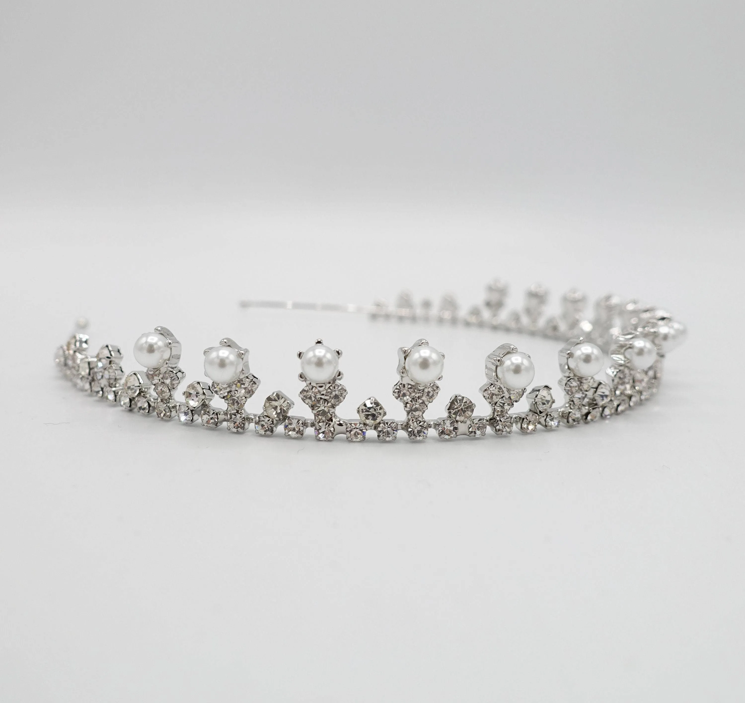 pearl rhinestone bridal headband bling tiara hair accessory for brides