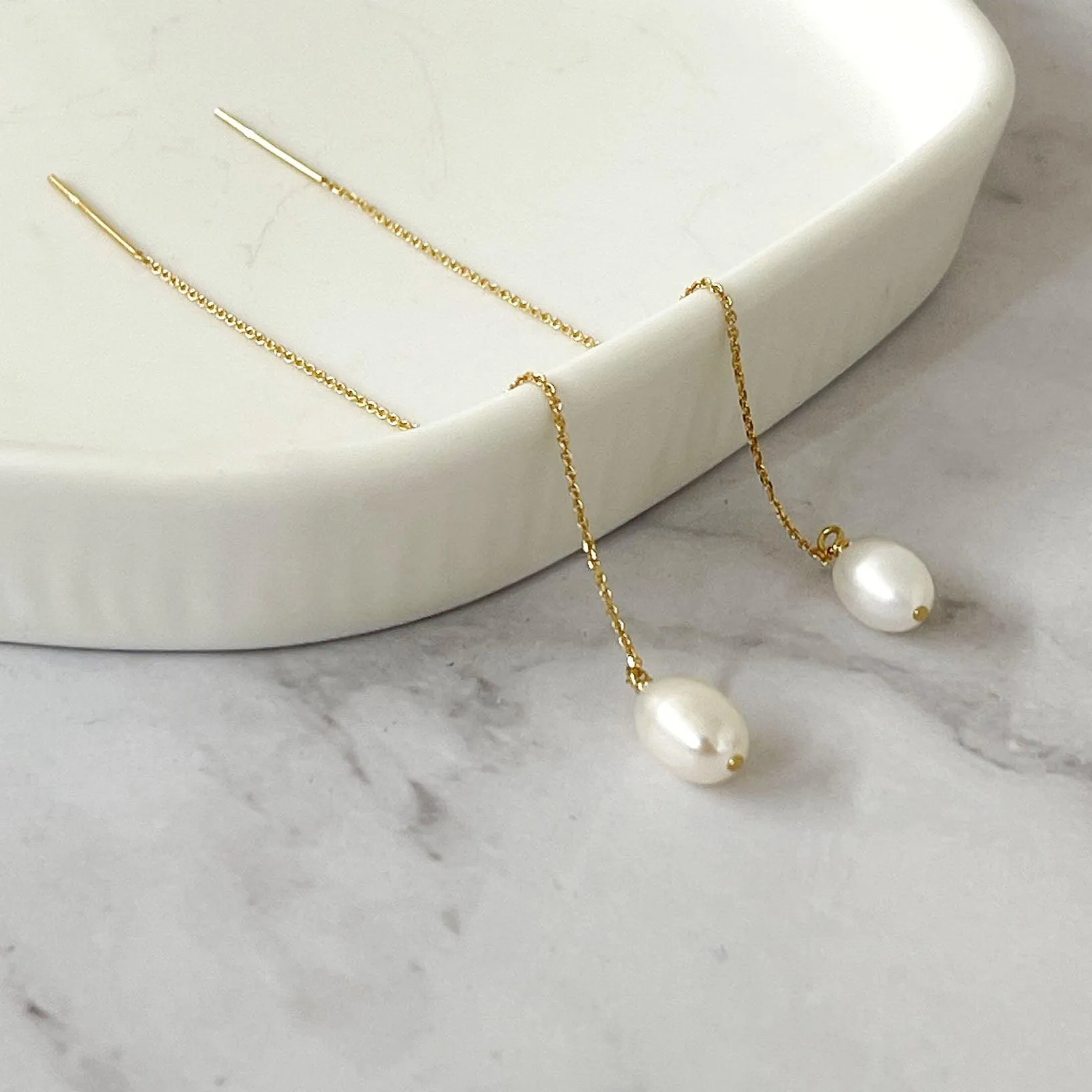 Pearl Thread Earring