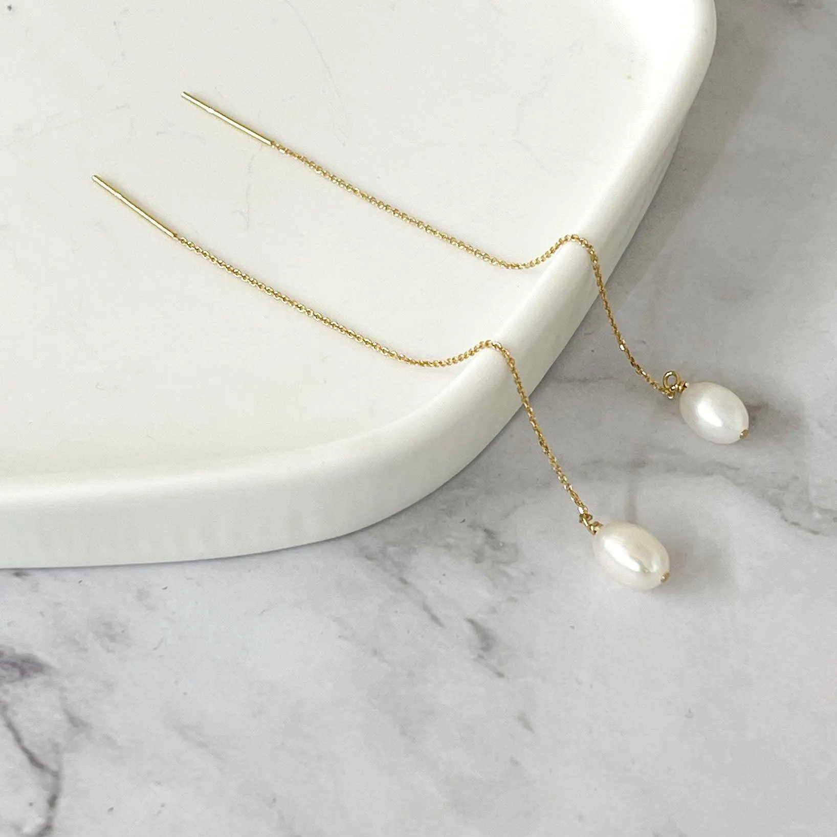 Pearl Thread Earring