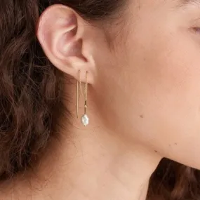 Pearl Threader Earrings  E019-01G