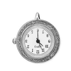 Pendant Watch Face with Silver Epoxy - Final Sale