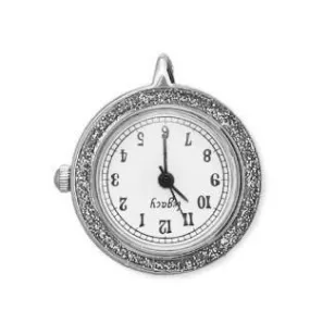 Pendant Watch Face with Silver Epoxy - Final Sale