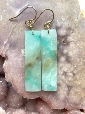 Peruvian Blue Opal Earrings