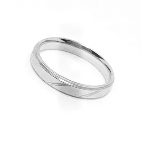 Petite 4mm Diagonal Striped  Stainless Steel band