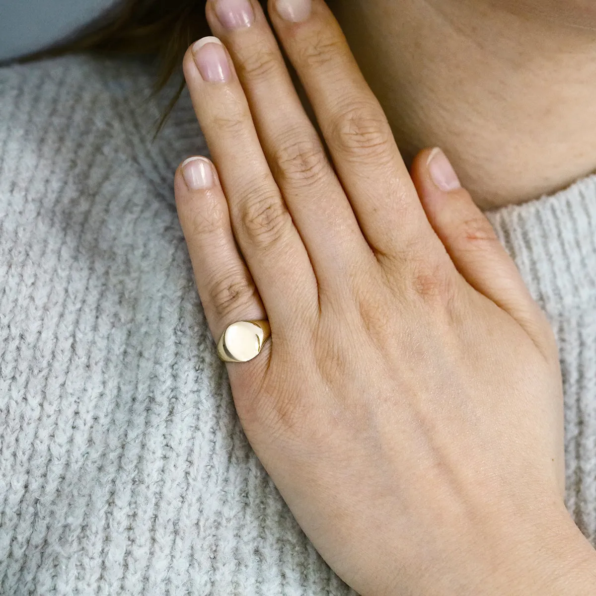 Plain Signet Ring | Pre-Loved | 9K Yellow Gold
