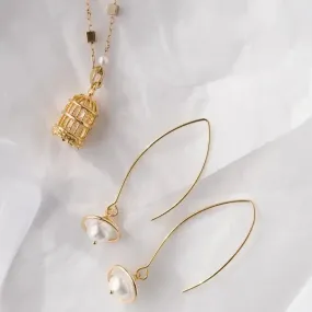 Planetary Pearl Drop Earrings
