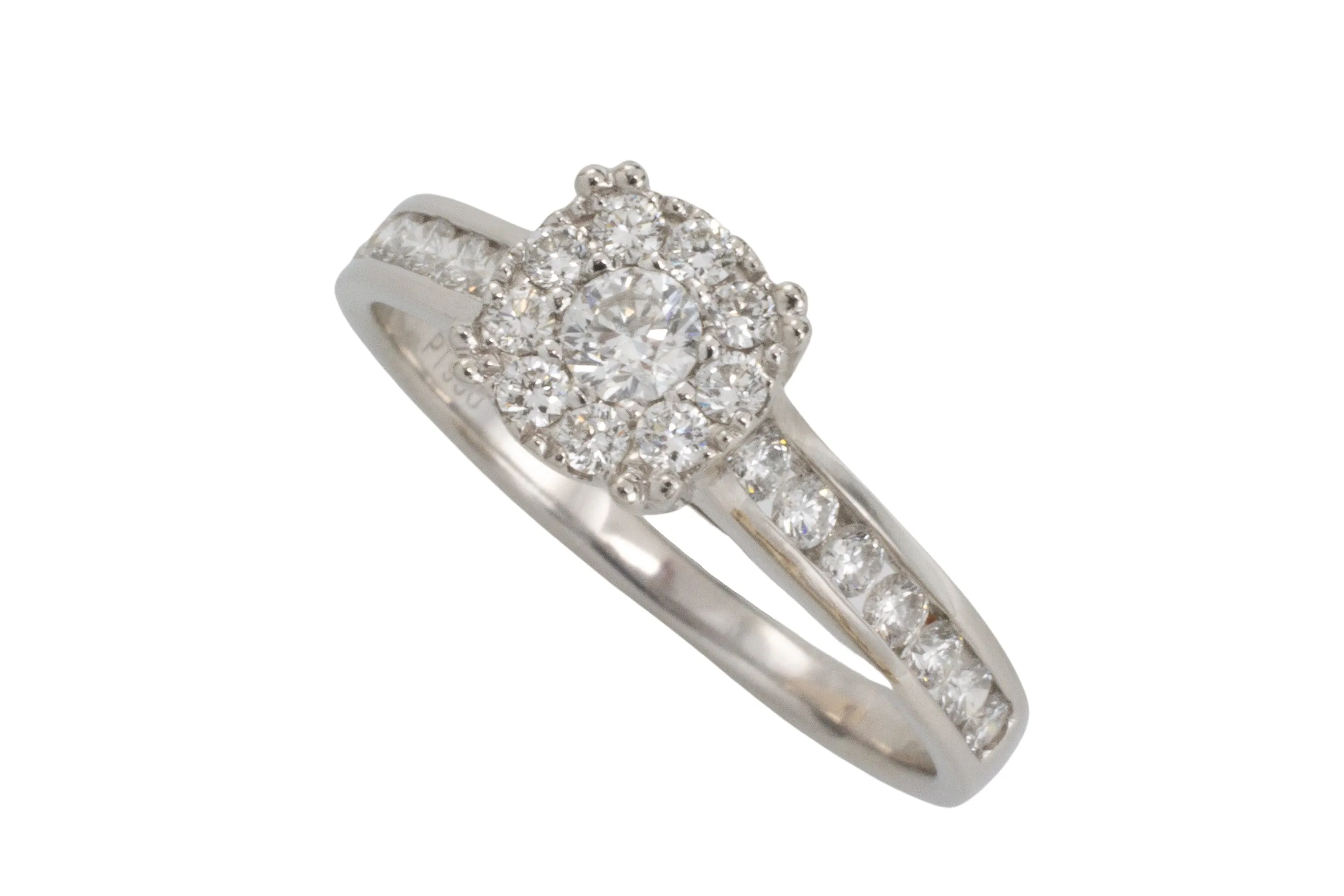 Platinum diamond cluster ring