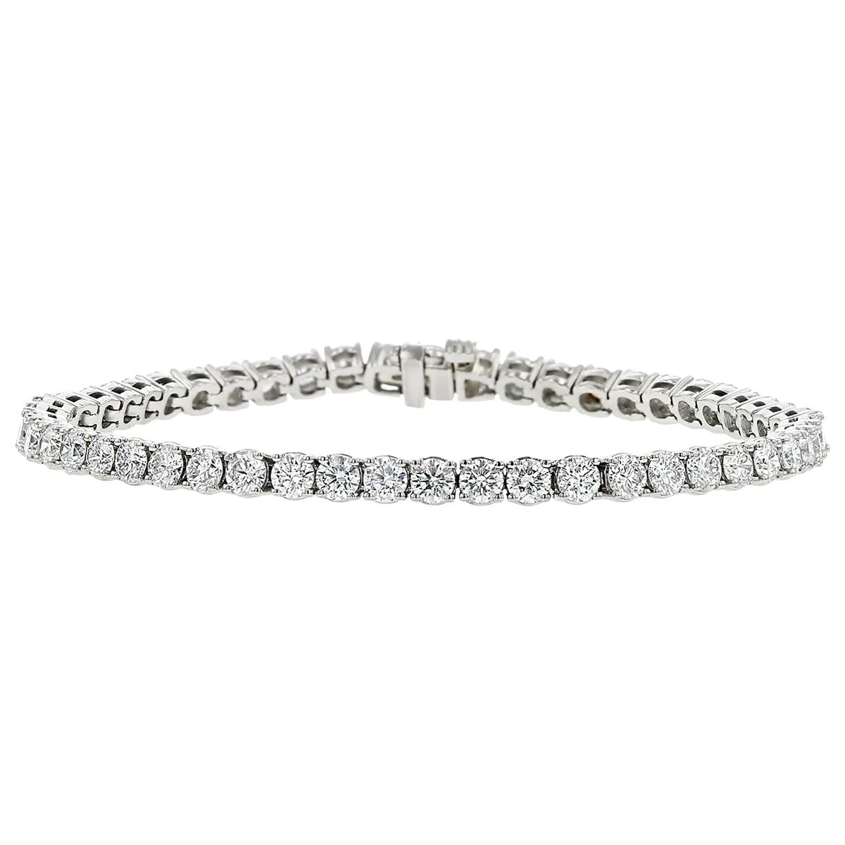 Platinum Diamond Wire Basket Tennis Bracelet