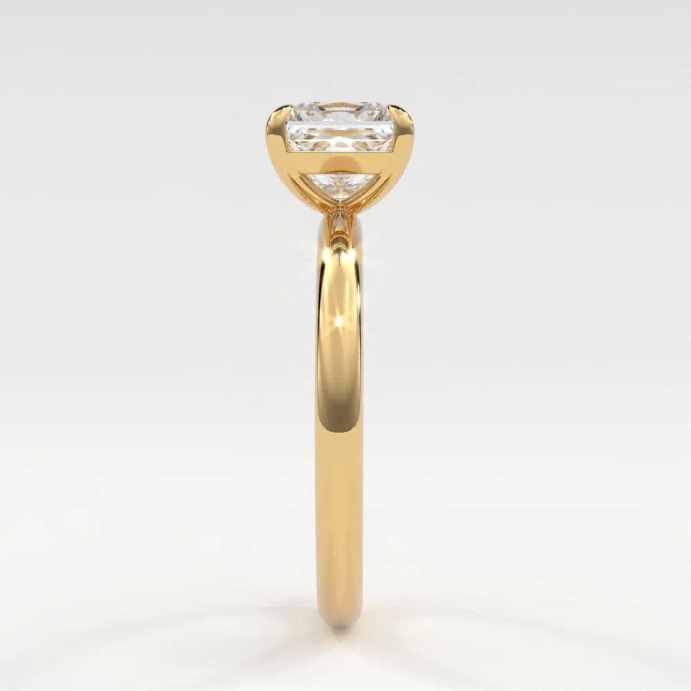 Princess Cut Diamond Solitaire Band