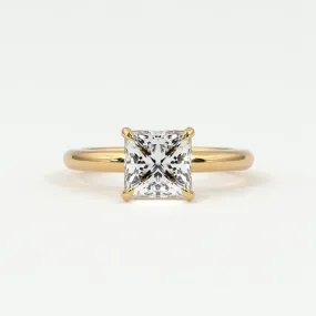 Princess Cut Diamond Solitaire Band