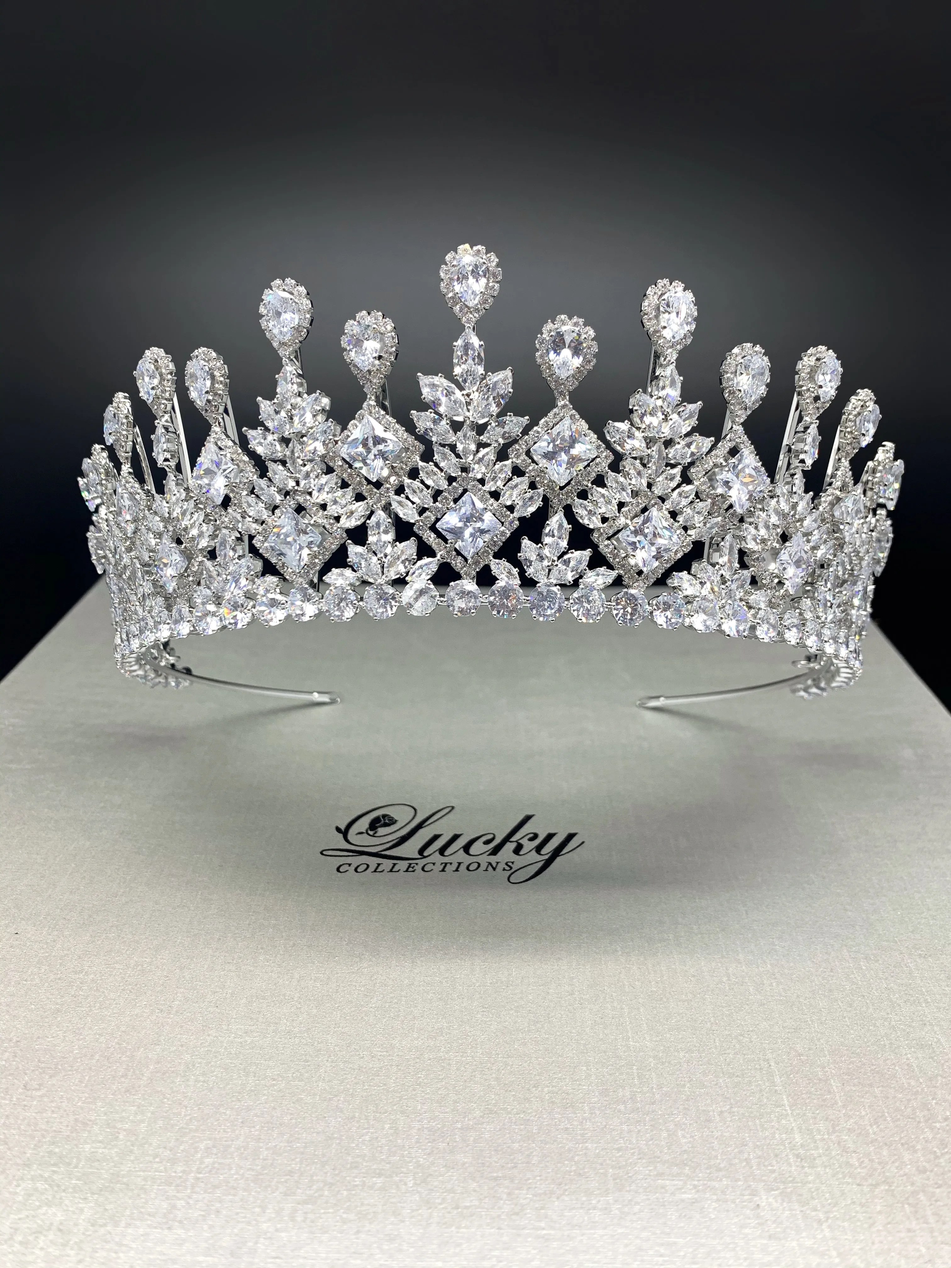 Quinceanera Tiara Crown, Quince Crown Tiara, Luxurious Crown for 15 Anos, Crystal