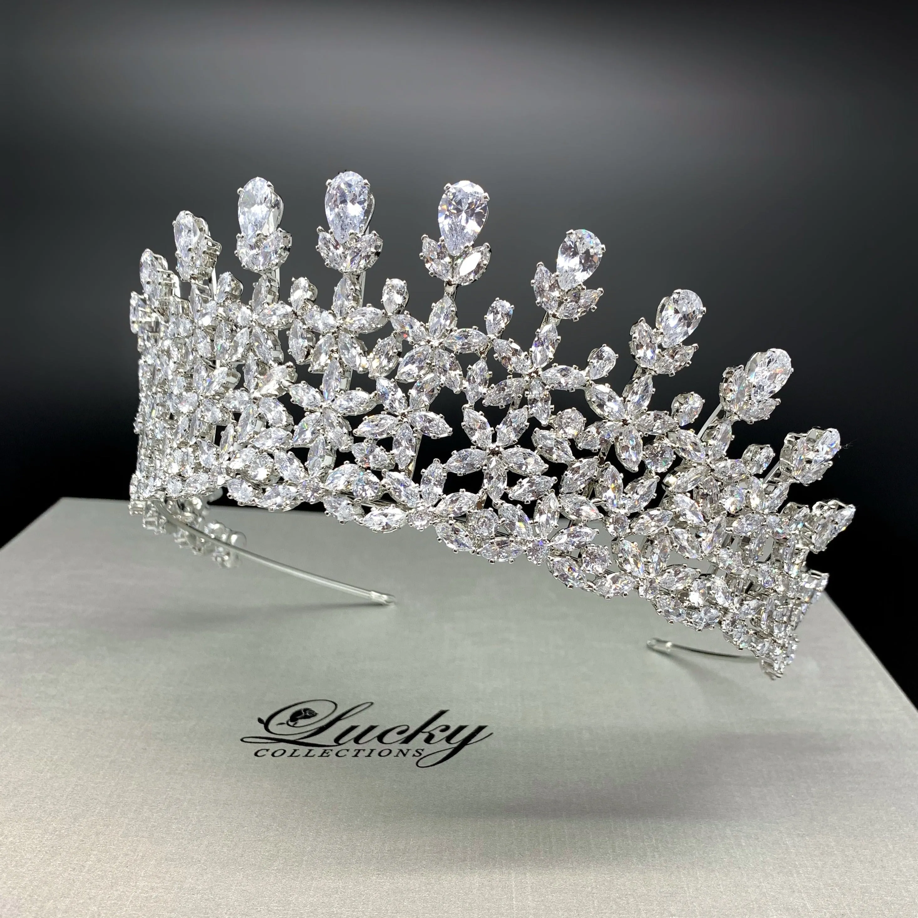 Quinceanera Tiara, XV Corona, Crown for Quince, Bridal Headpiece, Corona De Boda