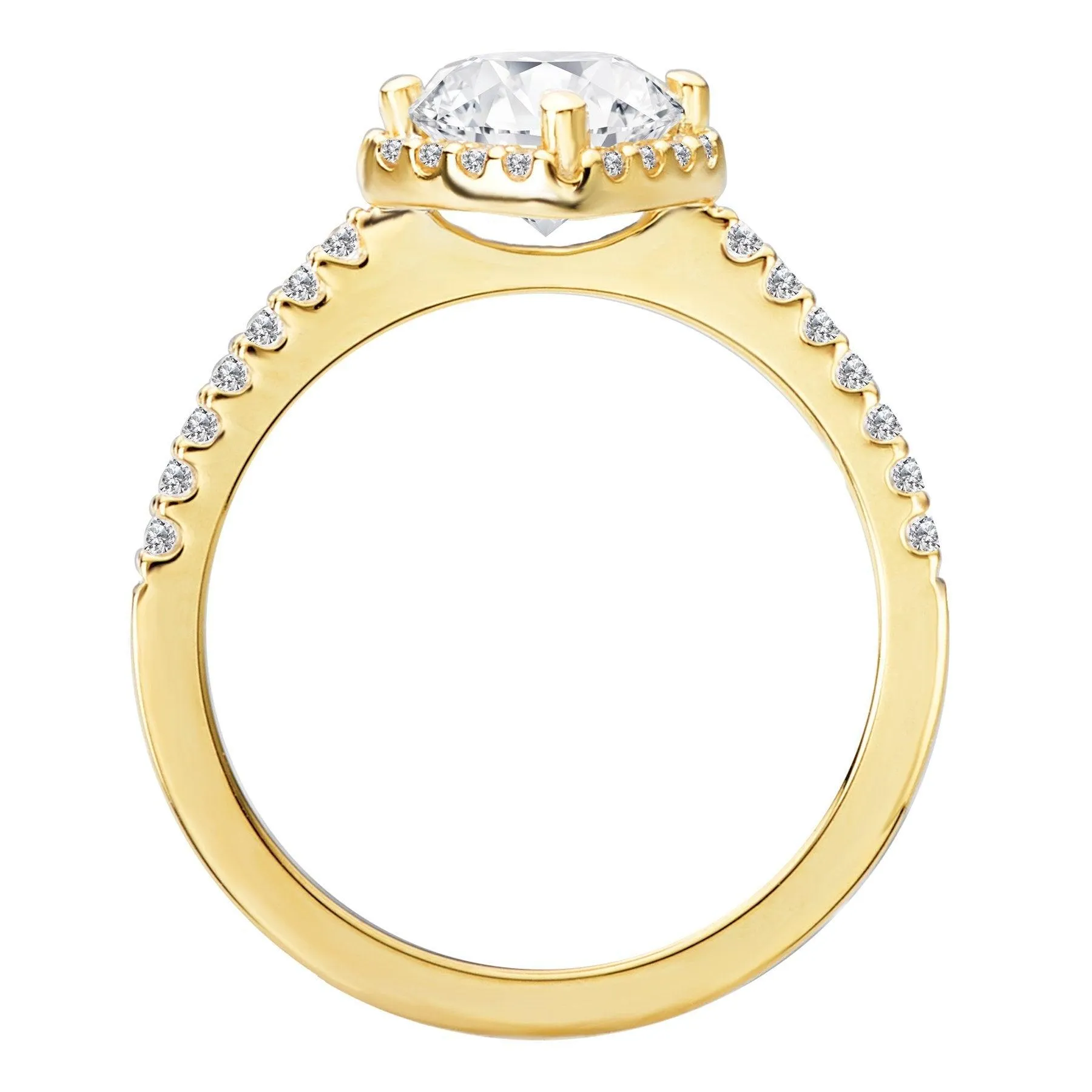 " The Verona" Halo Semi-Mount Diamond Ring
