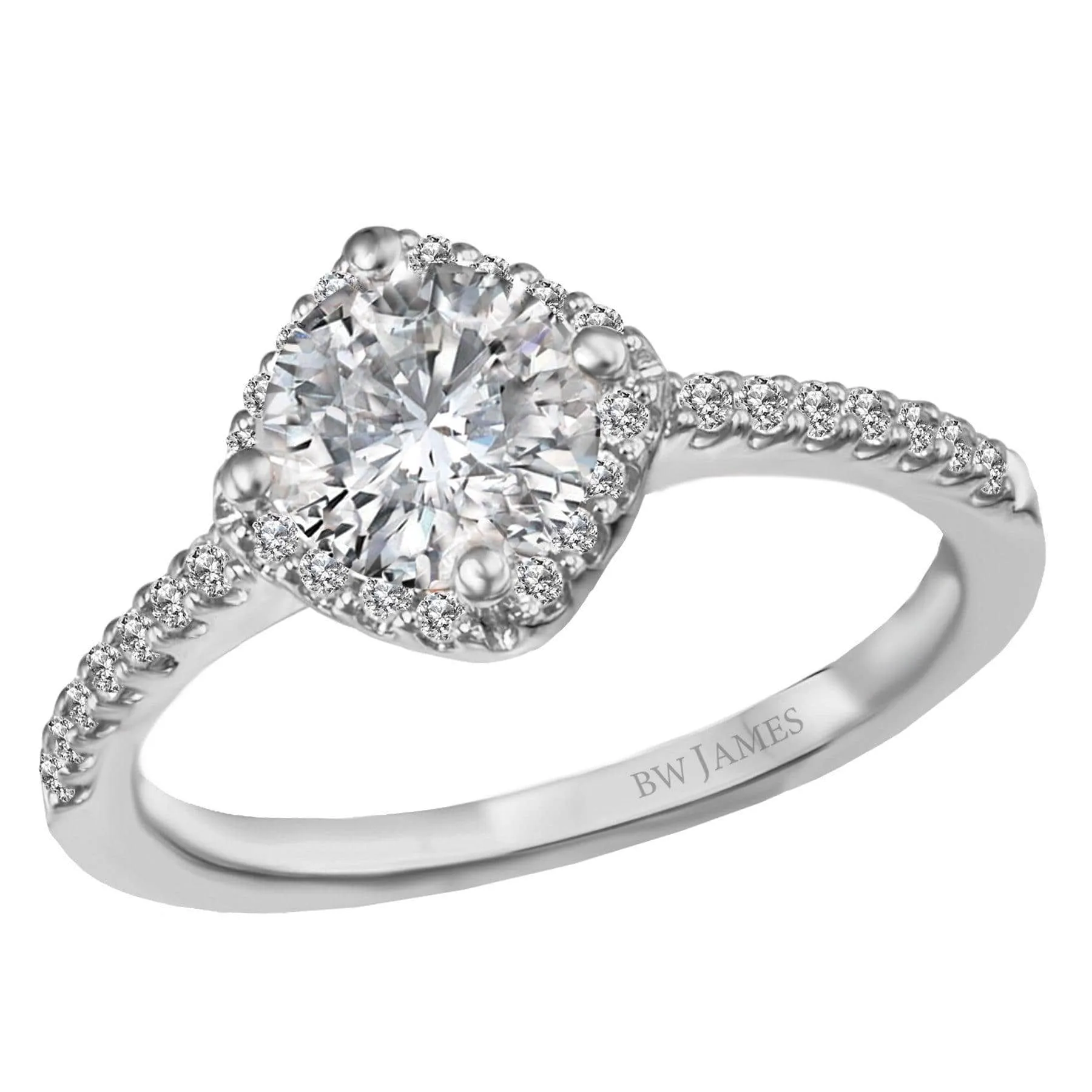 " The Verona" Halo Semi-Mount Diamond Ring