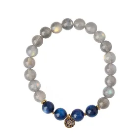 "Blue Lunar" Moonstone & Kyanite Bracelet