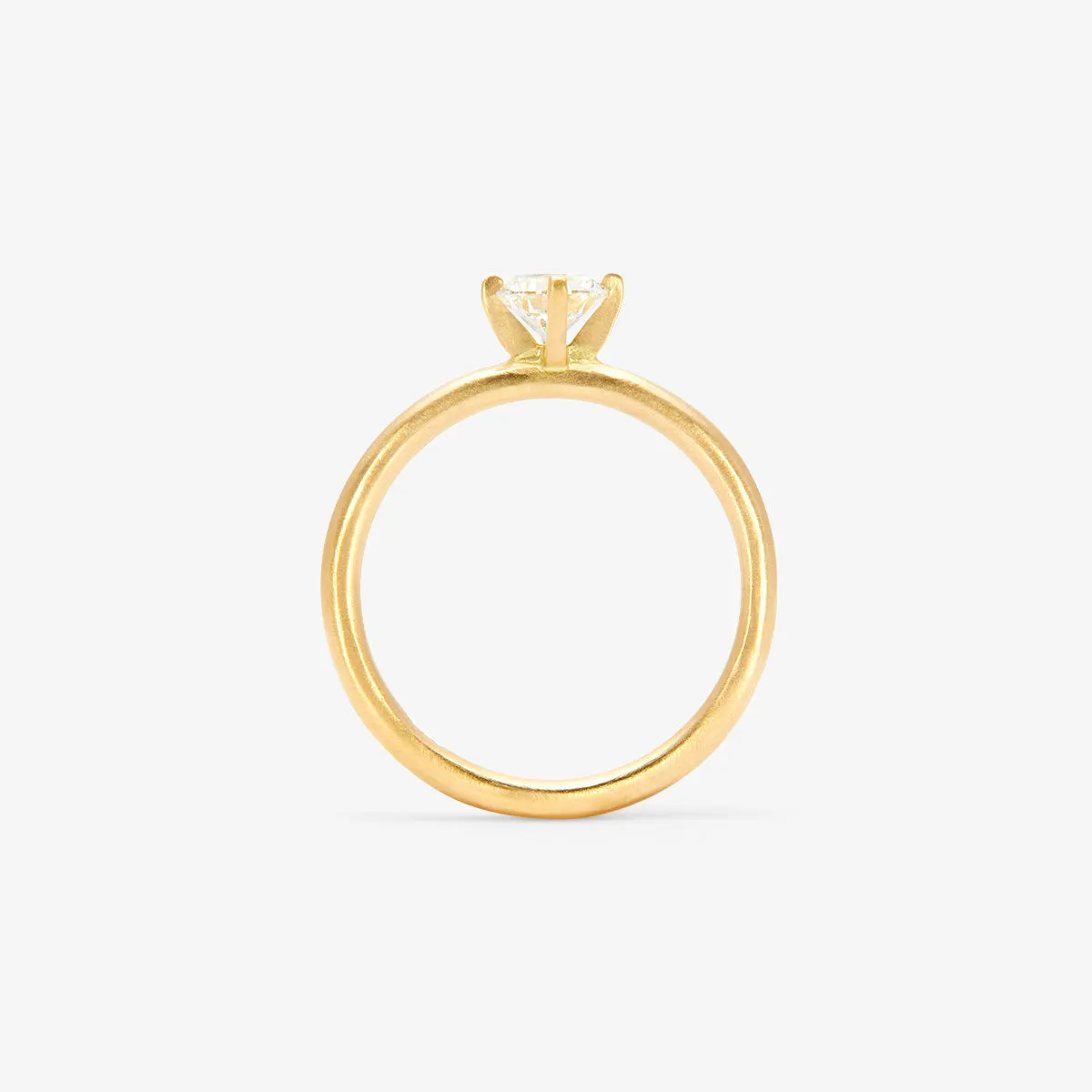 R11706W | 5mm White Diamond Noble Ring