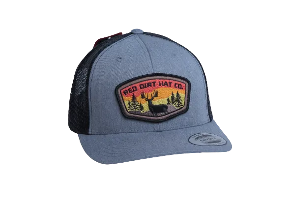 Red Dirt Hat Co. - Buck Outdoor Patch - Grey/Blk