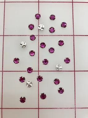 Rhinestones - 16SS Swarovski Rose Montees Fuchsia