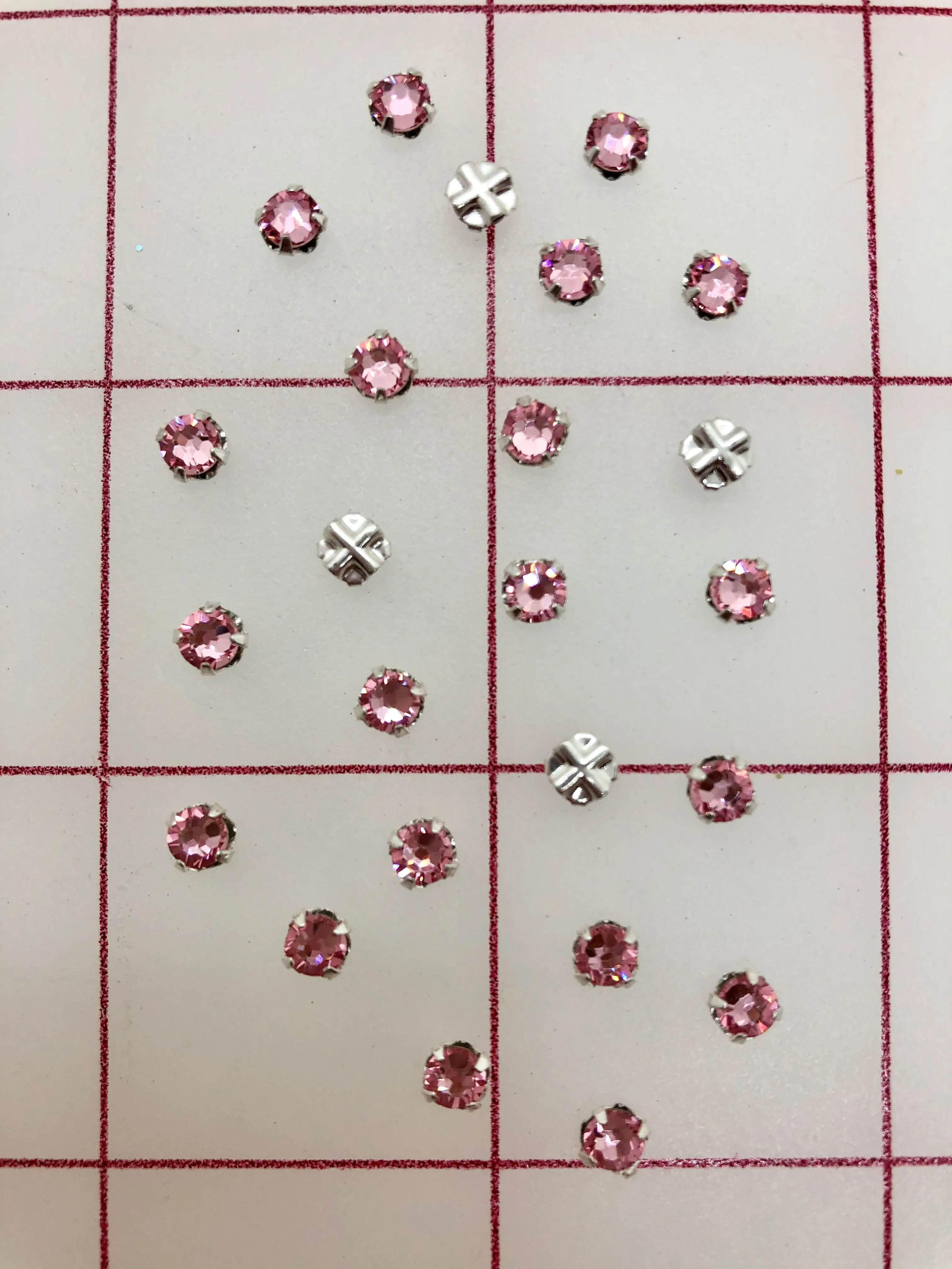 Rhinestones - 16SS Swarovski Rose Montees Light Rose (Light Pink)