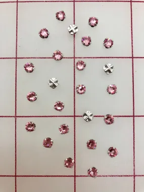 Rhinestones - 16SS Swarovski Rose Montees Light Rose (Light Pink)