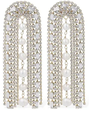 Rosantica   Megeve crystal &amp; pearl earrings 