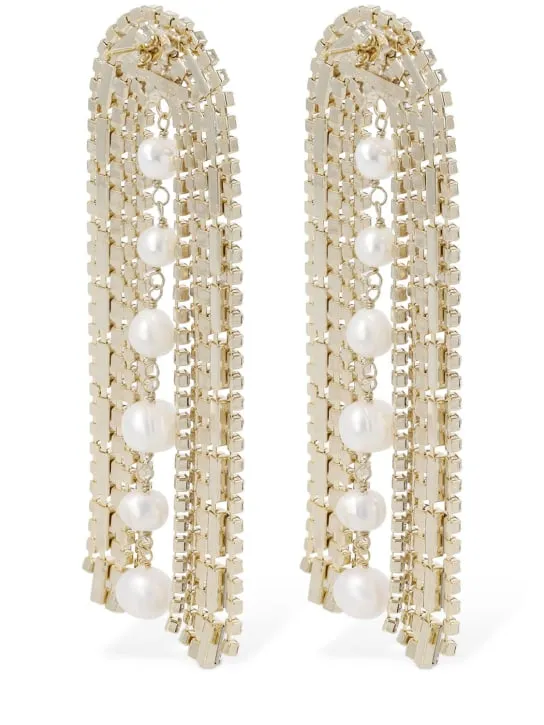 Rosantica   Megeve crystal &amp; pearl earrings 