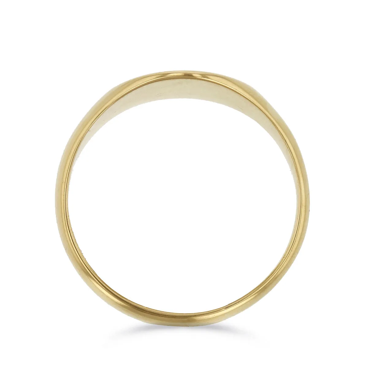 Round Plain Signet Ring | Pre-Loved | 9K Yellow Gold