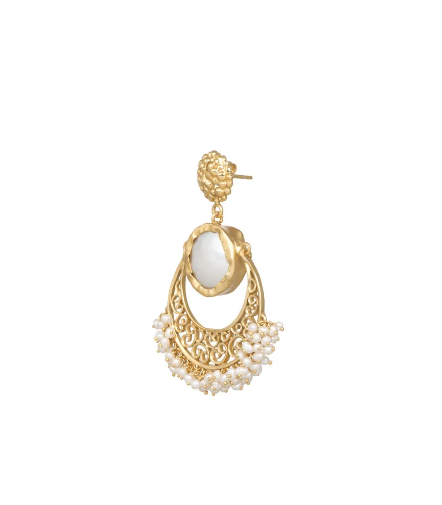 Rustic Ballad White Earrings