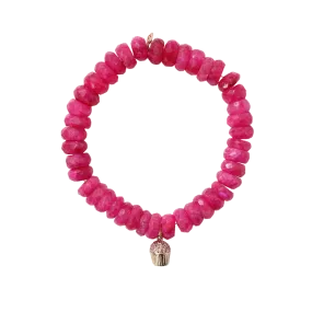 Sapphire Cupcake Beaded Bracelet