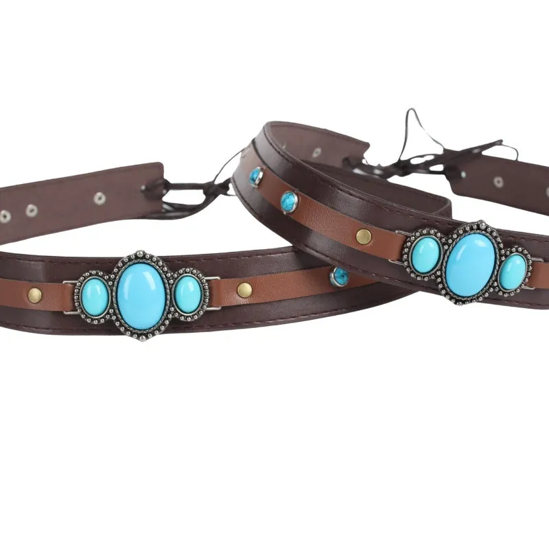 Sapphire Leather Hat Bands