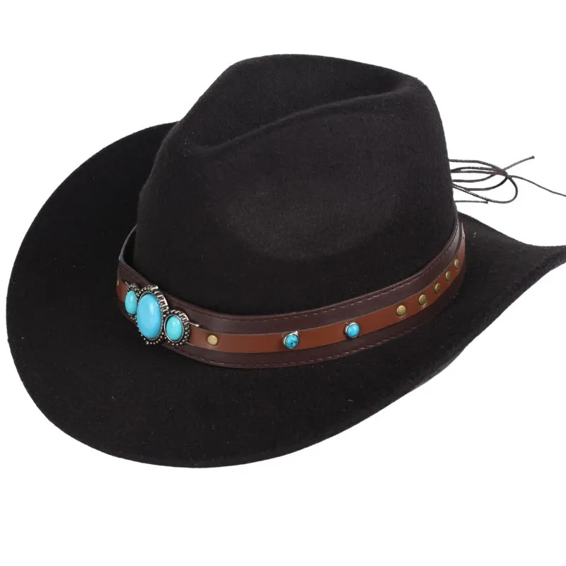 Sapphire Leather Hat Bands