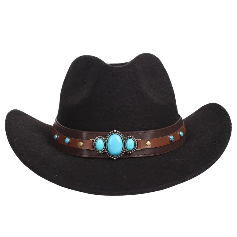 Sapphire Leather Hat Bands