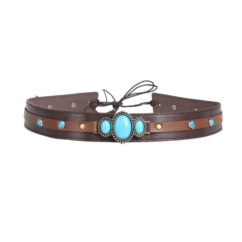 Sapphire Leather Hat Bands